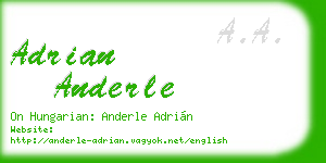 adrian anderle business card